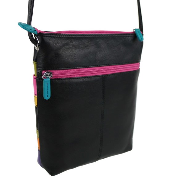 ili New York Multi Coloured Leather Crossbody Bag NWOT - Picture 10 of 14